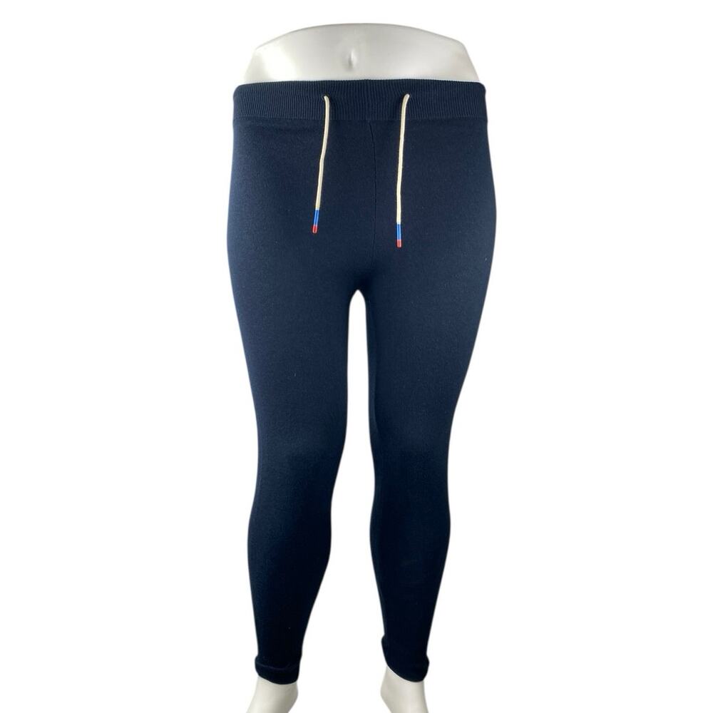 Tory Sport Women's Navy Blue Elastic High Waist Athletic Joggers Trouser Pants S